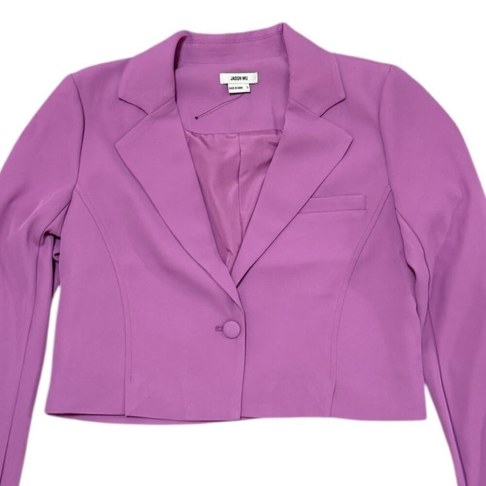 Jason Wu Single-button Cropped Tailored Blazer in… - image 6